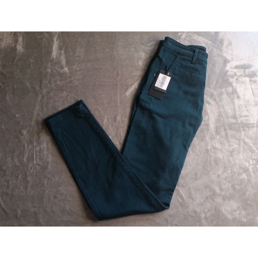 NWT Liu Jo Chino Pants Gabardine Zuri Slim Mens 28W x 30L Dark Petrol Italy Made